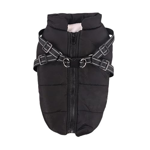Wind- Und wasserdichte Outdoor-Jacke Für Große Hunde Mit Geschirr, Warme Winterjacke Für Labrador, Französische Bulldogge, Chihuahua, Mops, Weicher Und Bequemer Haustiermantel,E,M Wind- Und wasserdichte Outdoor-Jacke Für Große Hunde Mit Geschirr, Warme Winterjacke Für Labrador, Französische Bulldogge, Chihuahua, Mops, Weicher Und Bequemer Haustiermantel,E,M von DTREEL
