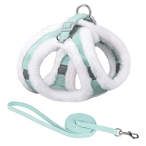 Winter Warm Pelz Haustier Hund Geschirr Leine Set Einstellbare Yorkshire Chihuahua Mops Geschirr Außen Reflektierende Hund Katze Training Geschirr Weste,E,XXS Winter Warm Pelz Haustier Hund Geschirr Leine Set Einstellbare Yorkshire Chihuahua Mops Geschirr Außen Reflektierende Hund Katze Training Geschirr Weste,E,XXS von DTREEL