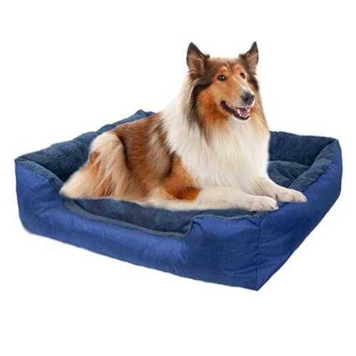 DTXDTech Hundebett für große Hunde, 100 x 80 cm, großes Hundebett mit rutschfester Unterseite, rechteckiges, stützendes Haustierbett mit wasserdichter Beschichtung, maschinenwaschbar, dicke, von DTXDTech