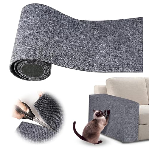 Selbstklebend Kratzmatte Katze, 200cmx40cm Katzen Kratzbretter, Kletter-Katzenkratzer, Kratzschutz Katzenkratzmatte für Schützt Teppiche Sofa Möbelschutz von DTXYBC