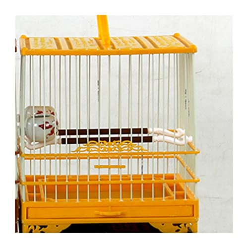 Kleiner tragbarer Vogelkäfig Reisebox, Bird Cage with Cover Plastic Cage Small Birds Hanging Shells Nest Hoose Birdhouse Parrot Cage House Outdoor Cage Bird Travel Cage von DUBTEDHOU
