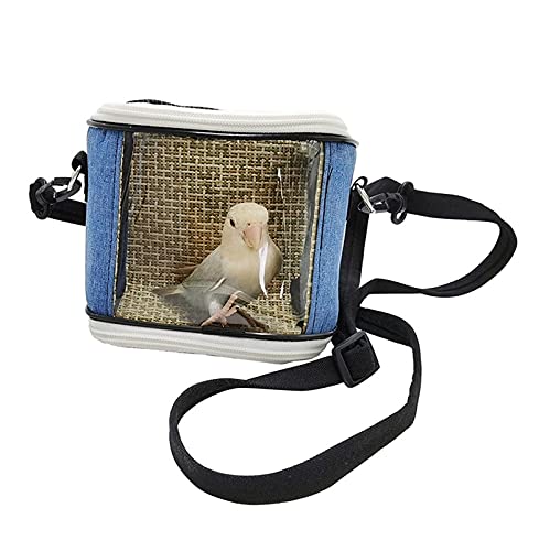 Kleiner tragbarer Vogelkäfig Reisebox, Bird Carrier Travel Cage Lightweight Bird Backpack Pet Bag for Small Birds or Habitat Bird Cage von DUBTEDHOU