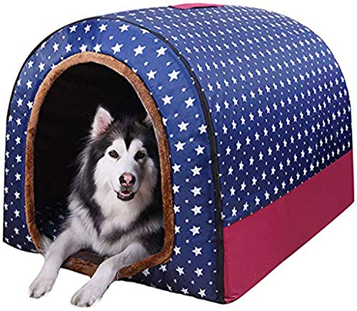 DUCHEN Haustierbett, Großer Hund Hundehütte Winter Warm Hundehöhle Iglu,Waschbar Hundehöhle Katzenhöhle Flauschig Cosy Kratzfest Hundebett von DUCHEN