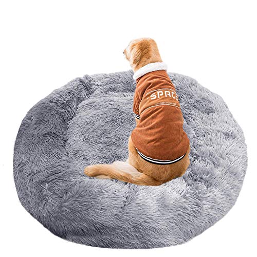 DUCHEN Haustierbett, Hundebett, Katzenhöhle, Hundesofa, Orthopädisches Bett für Kleiner, mittlerer, großer Hund,Haustiere in Doughnut-Form von DUCHEN