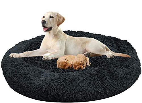 DUCHEN Hundebett Flauschig Grosse Hunde,Waschbar Hundesofa mit rutschfestem Boden,Warmes Weiches Kissen Ø 70cm Haustierbett für Mittelgroße Große Hunde von DUCHEN