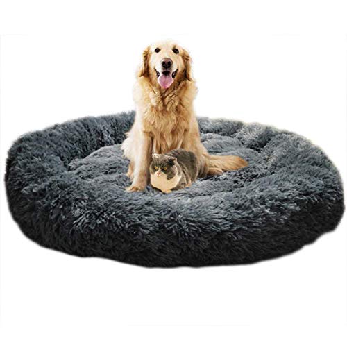 Haustierbett mit kuscheligem Plüsch, Deluxe Donut Cuddler Hundebett, Hundekissen Katzenbett Hundehöhle Hundesofa für Große Hunde und Katzen von DUCHEN