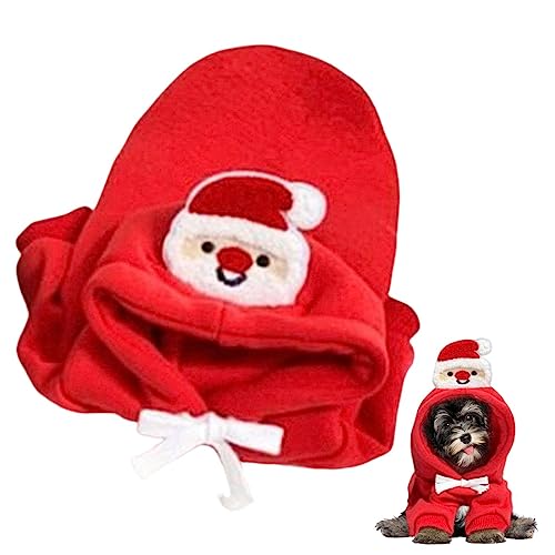 DUDOK 10 Pcs Hunde-Weihnachts-Hoodie,Hunde-Weihnachtsoutfit - Warme Mantel-Hundekleidung für Weihnachtsoutfits | Festliches Welpen-Weihnachtshemd-Kostü, weich und gemütlich für Fotografie-Requisiten von DUDOK