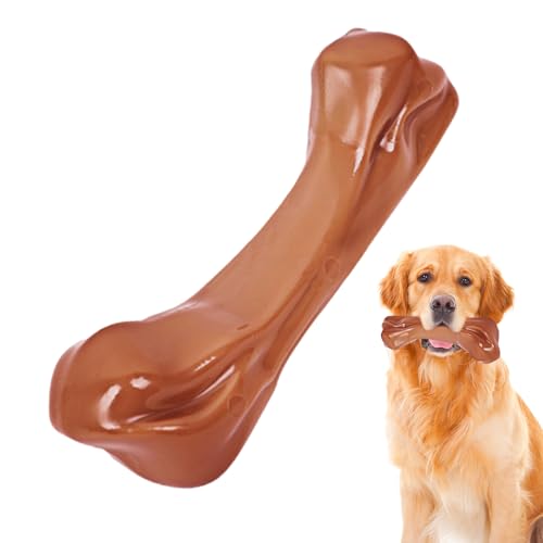 DUDOK Hundeknochen-Kauspielzeug,Hundespielzeugknochen - Unzerstörbares Hundespielzeug für Aggressive Kauer | Kauspielzeug für Haustiere zur Zahnreinigung, Spielzeug in Knochenform aus Nylon von DUDOK