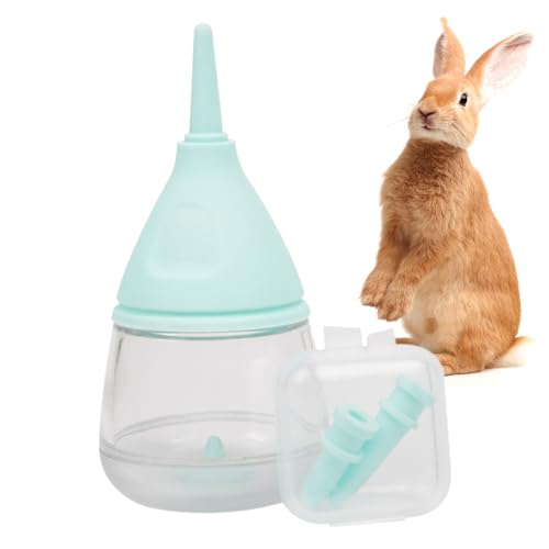 DUDOK Welpenflaschen zum Stillen - 35 ml Cartoon-Wassertropfen-Designflaschen für Kätzchen - Futterspender für Haustierflaschen für Neugeborene Kätzchen, Welpen, Kaninchen, Kleintiere von DUDOK