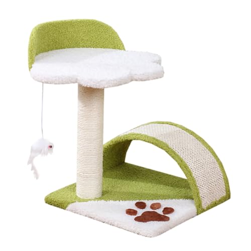 Katzenkratzbaum - Katzen-Teaser-Spielzeug - Katzenkratzturm aus Sisal mit Krallenschleifen und Katzenspielzeugball für Kätzchen, Zuhause Dudok von DUDOK