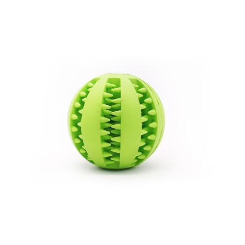 DUDONGA Leckerli-Spender-Ball für Hunde, Leckerli-Ball, interaktives Hundespielzeug aus Gummi, für Langeweile, Kauball für Zahnreinigung, Durchmesser 7 cm (Grün) von DUDONGA