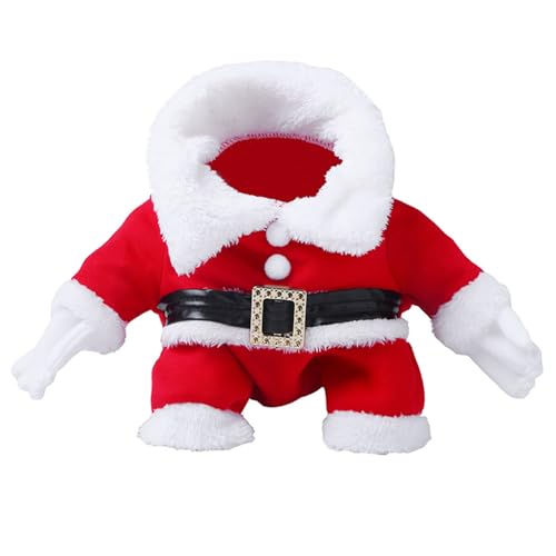 Rotes Weihnachtskostüm für Kleine Hunde, Lustiger Weihnachtsmann-Anzug für Haustiere, Weihnachtskostüm für Hunde und Katzen, Haustier-Cosplay-Outfits, Welpen-W (XL) von DULRLLY