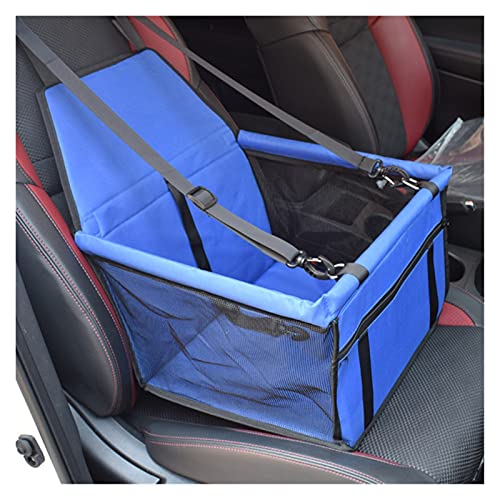 DUNSBY Hunde Autositz Hundeträger Hund Zubehör Hundetasche Hund Auto Zubehör wasserdichte Korb Hund Träger Haustier Auto Sitzbezug Hund Autositz Hundesitz (Color : Blue, Size : L40xW30xH25CM) von DUNSBY