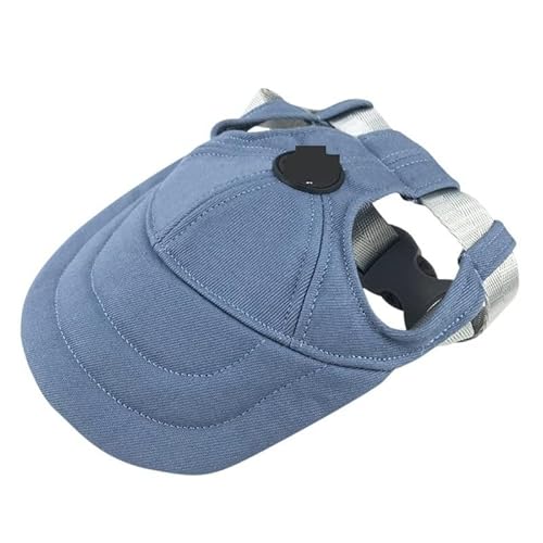 Haustier Baseball Mütze Haustier Outdoor Hut Zubehör Hunde Baseball Kappe Welpen Hut Haustiere Hund Atmungsaktive Hut Sommer Niedlichen Hund Kopfbedeckung Casual (Color : Blue, Size : L) von DUNSBY