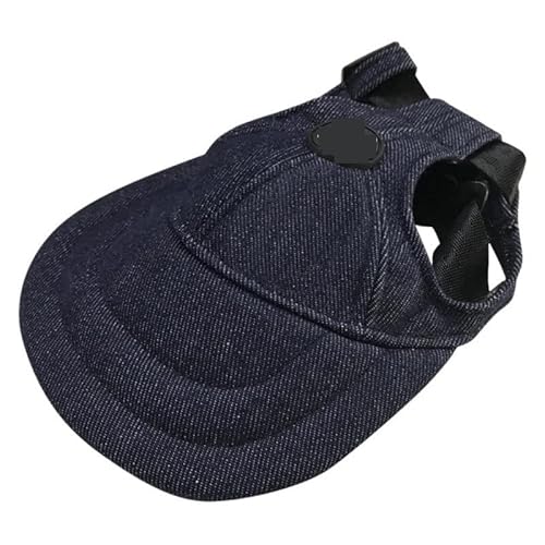 Haustier Baseball Mütze Haustier Outdoor Hut Zubehör Hunde Baseball Kappe Welpen Hut Haustiere Hund Atmungsaktive Hut Sommer Niedlichen Hund Kopfbedeckung Casual (Color : Dark Blue, Size : L) von DUNSBY