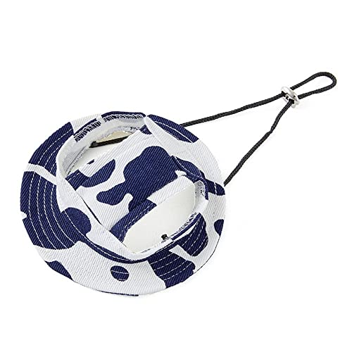 Haustier Baseball Mütze Sommer Outdoor Haustierbedarf Segeltuch Hundekappe Welpenpflege Dress Up Hut Welpenhut Kopfbedeckung Lässiger süßer Hundesonnenhut for Haustierreisen (Color : Dark Blue, Size von DUNSBY