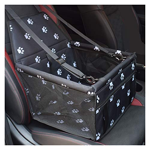 Hunde Autositz Doppelt Dickes Reisen zubehör mesh hängende Taschen Falten Haustier liefert wasserdichte Hund Matte Decke Sicherheit Haustier Auto Sitz Tasche Hundesitz (Color : Black White Prints, S von DUNSBY