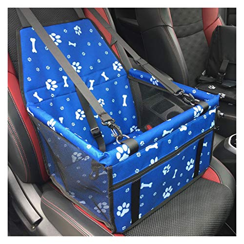 Hunde Autositz Doppelt Dickes Reisen zubehör mesh hängende Taschen Falten Haustier liefert wasserdichte Hund Matte Decke Sicherheit Haustier Auto Sitz Tasche Hundesitz (Color : Blue Bone Prints, Siz von DUNSBY