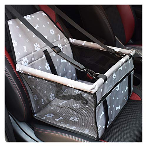 Hunde Autositz Doppelt Dickes Reisen zubehör mesh hängende Taschen Falten Haustier liefert wasserdichte Hund Matte Decke Sicherheit Haustier Auto Sitz Tasche Hundesitz (Color : Gray Bone Prints, Siz von DUNSBY