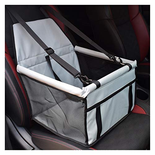 Hunde Autositz Doppelt Dickes Reisen zubehör mesh hängende Taschen Falten Haustier liefert wasserdichte Hund Matte Decke Sicherheit Haustier Auto Sitz Tasche Hundesitz (Color : Grey, Size : 40x32x24 von DUNSBY