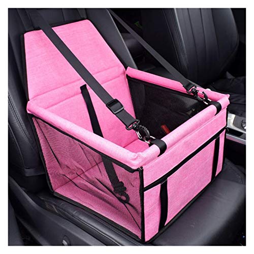 Hunde Autositz Graue Mesh Wasserdicht Atmungsaktiv Multicolor Reisen Klapptier Auto Matte Hängematte Pet Bag Tragen Katze Hundematte Haustier Hundesitz (Color : Pink, Size : 40x30x25cm) von DUNSBY