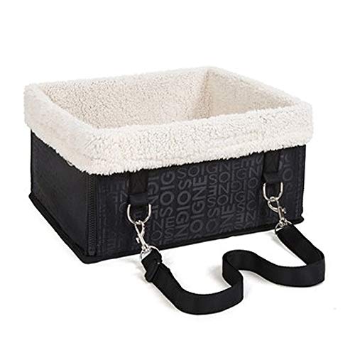 Hunde Autositz Haustier Hund Autositzenträger Faltbar Waschbarer Warm Booster Tragetasche Tragetasche for 5kg Hund Katze Kleine Tiere Outdoor Supplies Hundesitz (Color : Style A Black) von DUNSBY