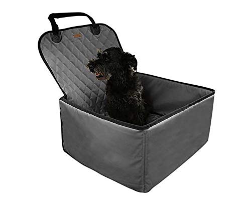 Hunde Autositz Haustier Hund Autositzenträger Faltbar Waschbarer Warm Booster Tragetasche Tragetasche for 5kg Hund Katze Kleine Tiere Outdoor Supplies Hundesitz (Color : Style B Grey) von DUNSBY