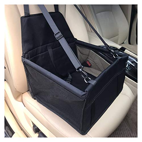 Hunde Autositz Reise Hund Auto Sitzbezug Falten Hängematte Pet Carriers Tasche Tragen for Katzen Hunde Transportin Perro Autostoel Hond Hundesitz (Color : Black, Size : 40x30x25cm) von DUNSBY