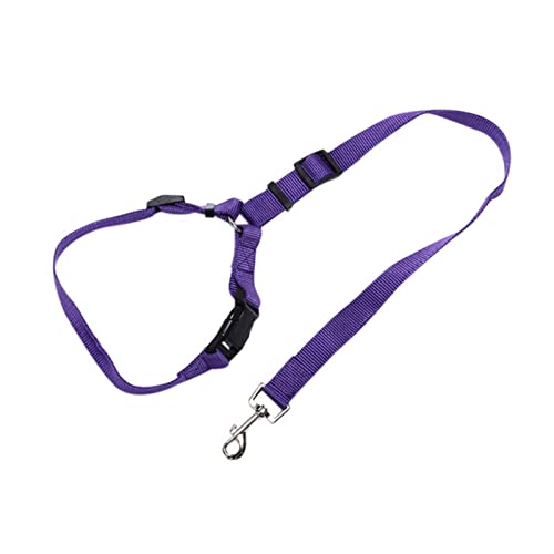 Hunde Sicherheitsgurt für Auto 2 stücke Haustier Auto Sitzgürtel Hundesitz Gürtel Hundeleine Traktionsbänder Dämpfung Elastisches Sicherheit Seil Outdoor Traktion Seil Hund Produkte (Color : Purple) von DUNSBY