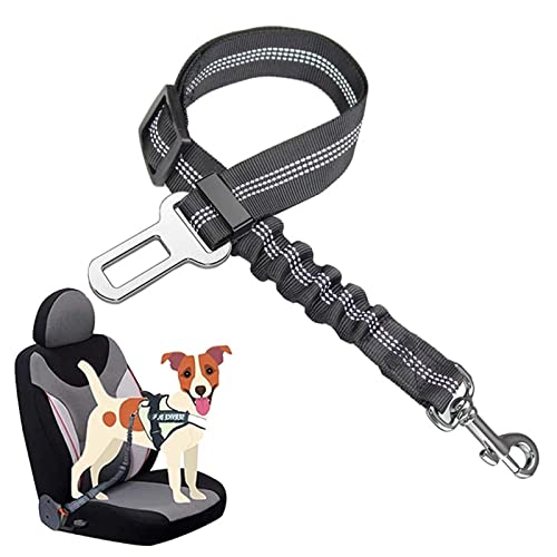 Hunde Sicherheitsgurt für Auto 2 stücke Hund Auto Sicherheitsgurt Elastische Einstellbare Leine Gürtel for Haustier Auto Reise Hund Katze Sicherheit Seil Haustier Reise Essentials Zubehör (Color : Gr von DUNSBY