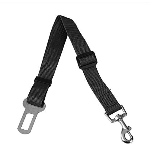 Hunde Sicherheitsgurt für Auto 2 stücke Hundeleine gerollt Verstellbare Hunde Auto Sitzgurt Harness Welpen Katzen Auto Sicherheitsgurt Blei Traktionsseil Haustiere liefert (Color : Black) von DUNSBY