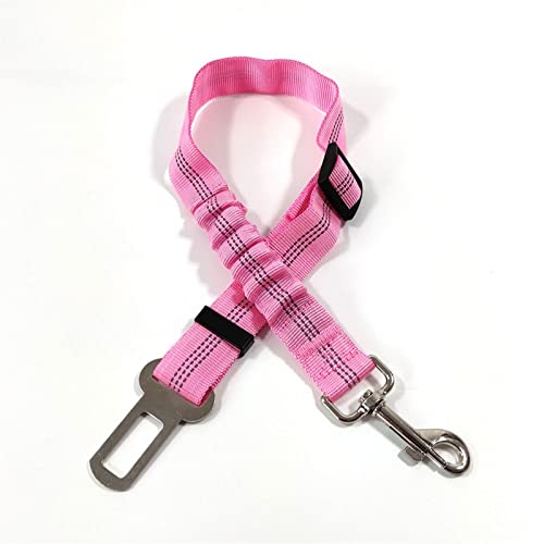 Hunde Sicherheitsgurt für Auto Haustier liefert Autositz Gürtel Hundesitz Gürtel Hundeleine Fahrzeuggürtel Verstellbare Dämpfung Elastisches reflektierendes Sicherheitsseil for Hundekatze (Color : Pi von DUNSBY