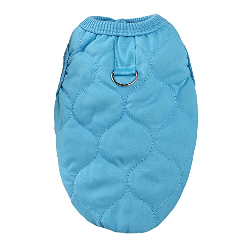 Hundekleidung Winter Warme Hundebekleidung for Kleine Hunde Hunde Daunenjacke Einfarbig Hunde Mantel Jacke Kleidung Haustier Hundebekleidung (Color : Blue3, Size : XL) von DUNSBY