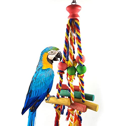 Vogelspielzeug Vogel Kauier Spielzeug Lustige Baumwolle Seil Papageispielzeug Bissbeständiger Vogel Reißen Spielzeug Cockatiels Sittichtraining Spielzeug Vogel Zubehör Papageienspielzeug (Color : A) von DUNSBY