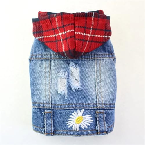 DUOCARA Spring Denim Hundeweste Shih Tzu Kleidung für kleine Hunde, Yorkshire Terrier, Welpen, Jeansjacke für Chihuahua, Kleidung, Katzenkleidung von DUOCARA