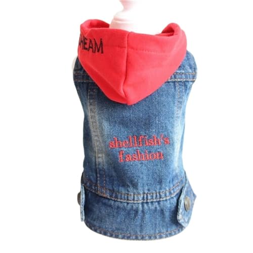 DUOCARA Spring Denim Hundeweste Shih Tzu Kleidung für kleine Hunde, Yorkshire Terrier, Welpen, Jeansjacke für Chihuahua, Kleidung, Katzenkleidung von DUOCARA