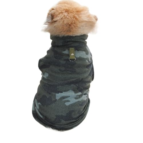 DUOCARA Weiche Fleece-Weste für kleine Hunde, Fleece-Jacke mit D-Ring, kariert, für kaltes Wetter, winddicht, leicht von DUOCARA