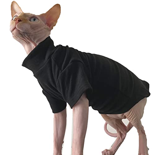 DUOMASUMI Sphynx Katzenkleidung, kationischer Samt, selbstheizend, warm, Thermo-Unterwäsche, haarlose Katzenkleidung für Sphynx, Devon, Cornish Cat Clothes (M) von DUOMASUMI