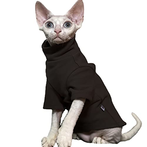 DUOMASUMI Sphynx Katzenkleidung, selbstwärmende, weiche Winter-Kätzchen-Kleidung für haarlose, kornische, Devon, Peterbald-Katze, Größe L von DUOMASUMI