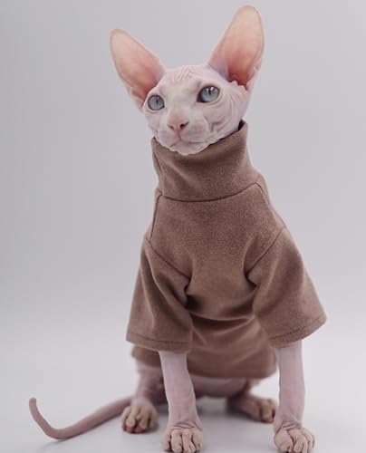 DUOMASUMI Sphynx Katzenkleidung Selbstheizende Warme Thermounterwäsche Haarlose Katzenkleidung für Sphynx, Devon, Cornish Cat Kleidung und kleine Kätzchen und Hunde (XS, Grau) von DUOMASUMI