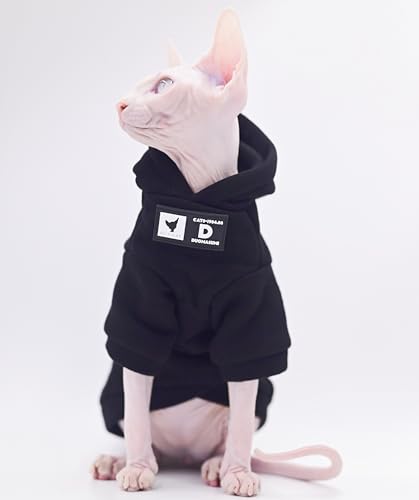 Sphynx Katzenkleidung für Herbst und Winter, haarlose Katzen-Outfits, kahle Katzenkleidung für Devon Rex-Katzen, kornische Katzen, Größe M von DUOMASUMI