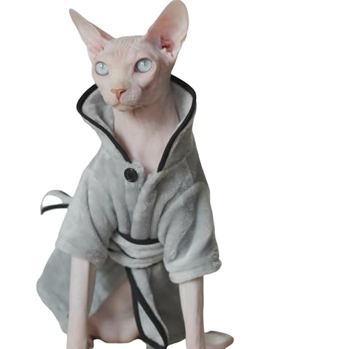 Haarloser Katzen-Pyjama, dick, warm, Herbst und Winter, Katzenkleidung für Sphynx-Katzen, Devon Rex-Katzen, Cornish und kleine Katzen (XX-Large) von DUOMASUMI