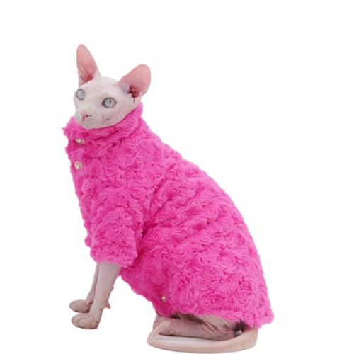 Sphynx Katzenbekleidung, dick, warm, weich, Winter, haarlos, Katzenkleidung für Devon Rex-Katzen, kornische Katzen und kleine Katzen, Größe L von DUOMASUMI