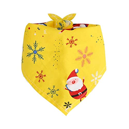 DUORUIMI Weihnachten Hund Bandana Dreieckstuch Halstuch Waschbar Verstellbar Geschenk für Hunde Welpen Haustiere Santa Cartoon Muster von DUORUIMI