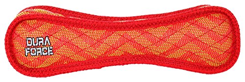 VIP55 DURAFORCE Bone Zig Zag Hundespielzeug, Rot von DURA FORCE