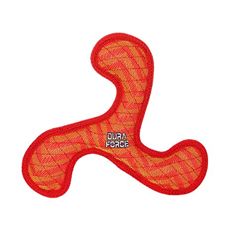 VIP55 DURAFORCE Boomerang Zig Zag Hundespielzeug, Rot von DURA FORCE