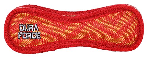 VIP55 DURAFORCE Junior Knochen Zig Zag Hundespielzeug, Rot von DURA FORCE