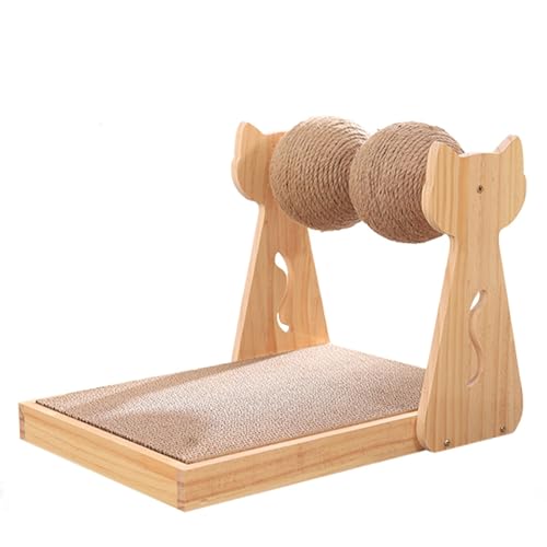 Katzenkratzbaum, Sisal-Katzenkratzbaum Kugel aus Massivem Holz Verschleißfest Splitterfrei Vertikal Sisal-Katzenkratzer for Katzen in Allen Lebensphasen von DURAGS