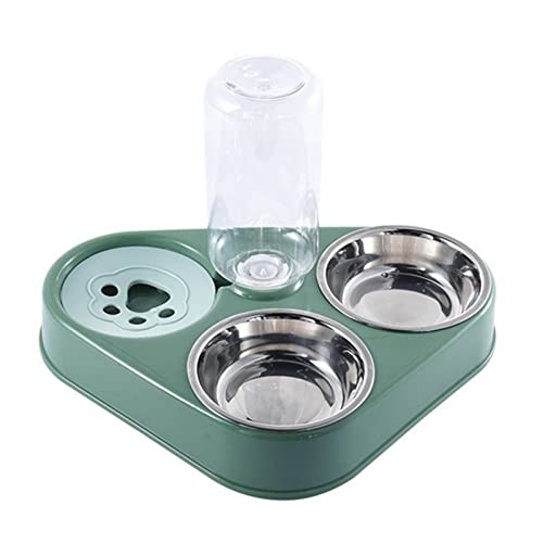 Futternapf Katze 500 ml Hundeschüssel Katze Fütterungsschale mit Hund Wasserflasche Automatische Trinkzeit Pet Bowl Katze Food Bowl Pet Edelstahl Doppel 3 Schüsseln Geneigter futternapf Katze (Size : von DUnLap