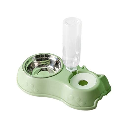 Futternapf Katze 500 ml Hundeschüssel Katze Fütterungsschale mit Hund Wasserflasche Automatische Trinkzeit Pet Bowl Katze Food Bowl Pet Edelstahl Doppel 3 Schüsseln Geneigter futternapf Katze (Size : von DUnLap